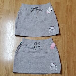 Hello Kitty Light Gray Mini Skirt Size Small Women Youth ($12 Each)